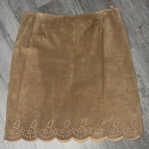 Lord & Taylor Brown Suede Mini Skirt